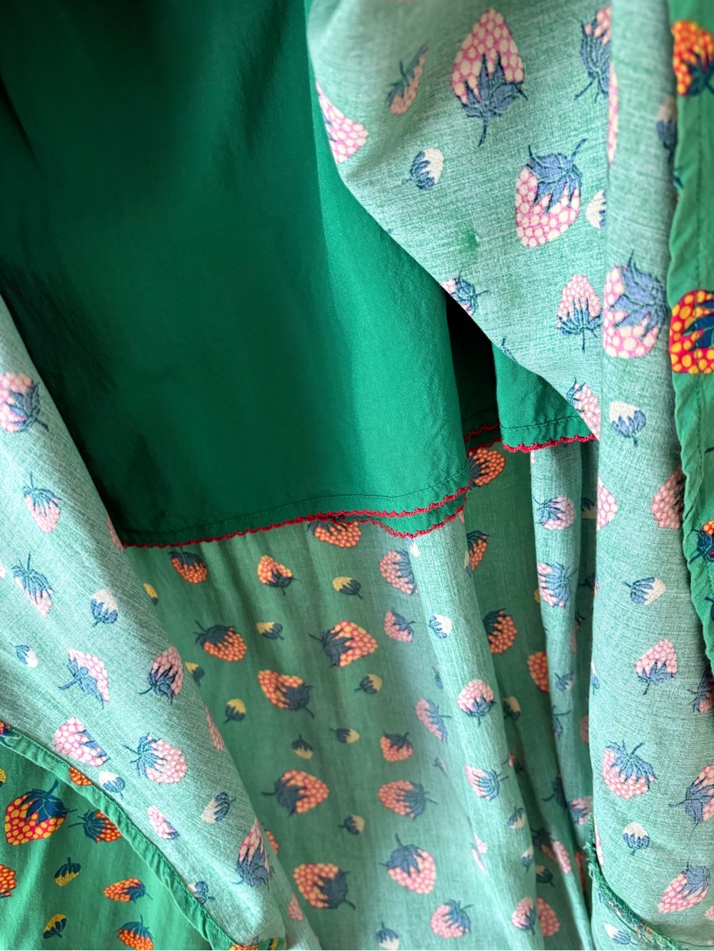 RARE Anthropologie Conversations Green Floral Midi Skirt style 35 of 52 - Picture 8 of 10